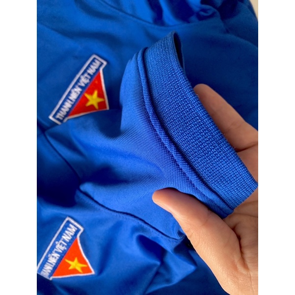 Áo thun đoàn poly co giãn 4 chiều, không xù, logo thêu đẹp. | BigBuy360 - bigbuy360.vn