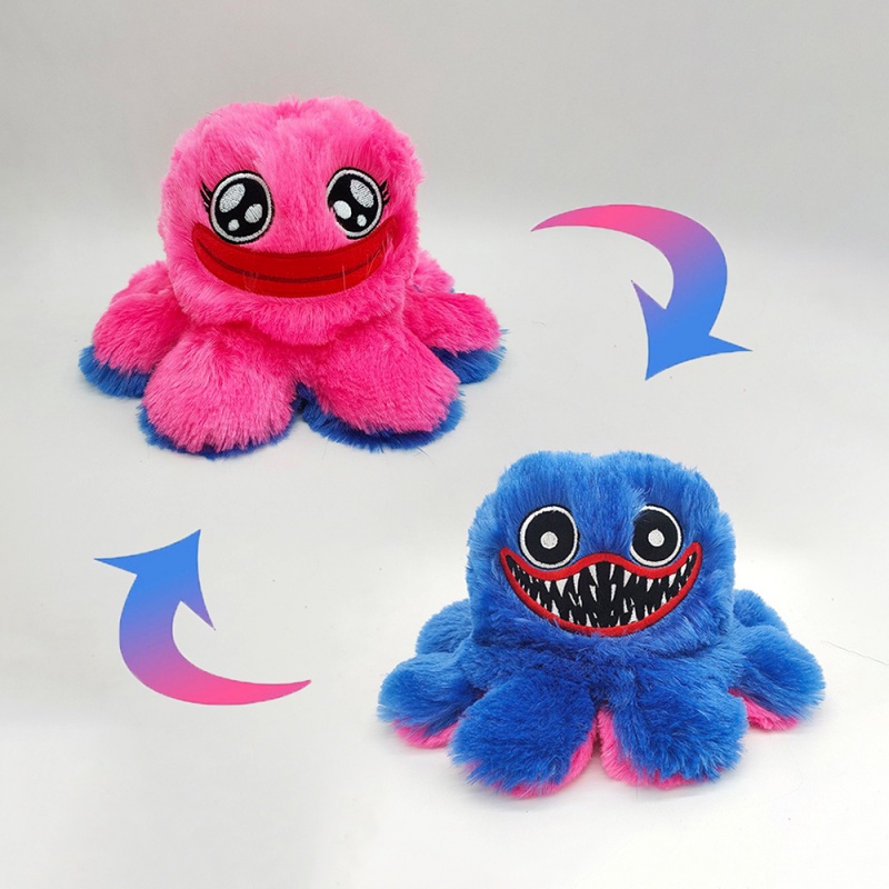 Đồ chơi búp bê nhồi bông Kissy Missy đảo ngược được thành Huggy Wuggy trong Poppy Playtime 20cm cho trẻ em