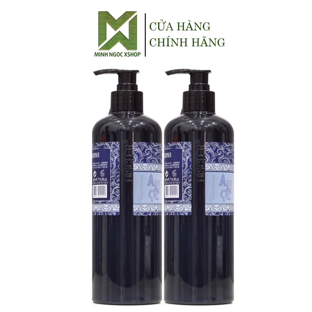 Dầu gội xả phục hồi cho mọi loại tóc Hischer Argan Oil 500ml cho tóc mềm mượt chuẩn salon tại nhà