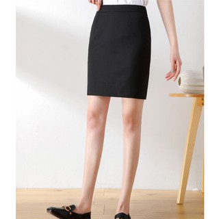 Chân váy công sở váy bút chì màu đen chất thun umi co dãn CR48V01