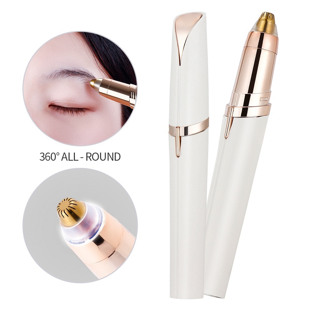 Foreverlily Máy Tỉa Lông Mày Tích Hợp Đèn Led Tiện Dụng