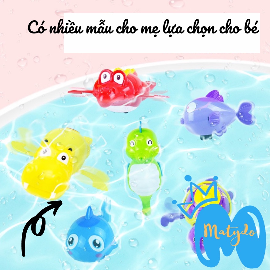 Đồ chơi thú chạy cót mini, động vật đáng yêu chạy dây cót giúp bé thích thú khi tắm