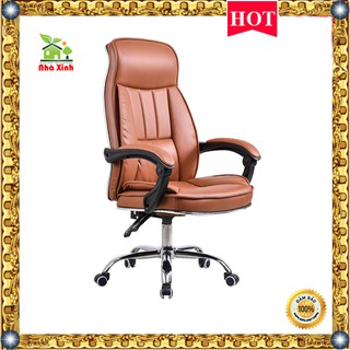 Ghế Giám Đốc - Ghế Xoay cao cấp. Da xịn chắc chắn bảo hàng 3 năm có gác chân KT : 120 x 60 x 50 ( Màu Cam, Màu Đen )