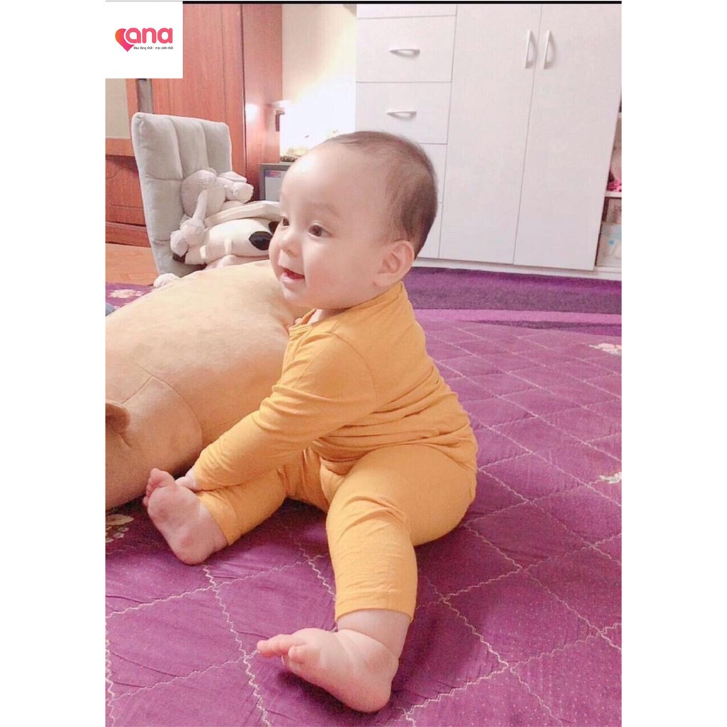 Bộ cạp cao tay dài Minky Mom cho bé [Xã kho] bộ thu đông cạp cao thun lạnh minky dài tay cho bé trai bé gái mềm mịn mát