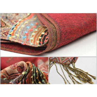 Khăn choàng thổ cẩm trang nhã - ĐỎ