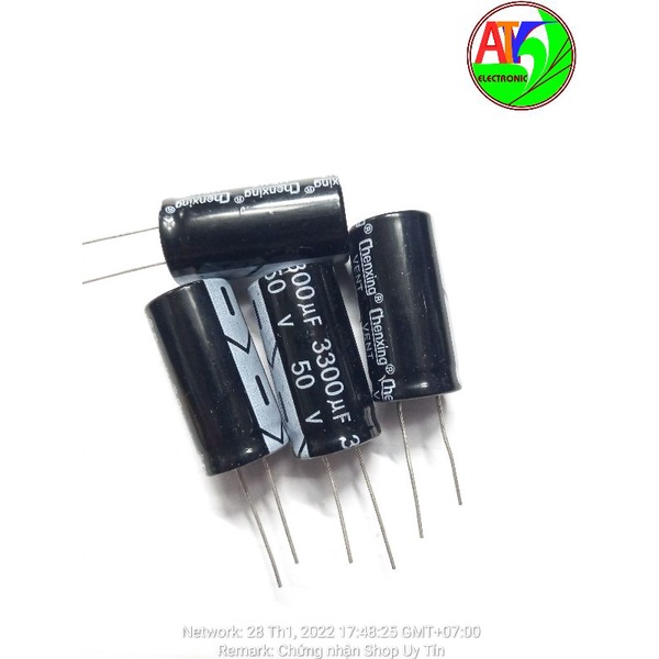 set 2 tụ 50V 3300uF 18x35mm loại A1