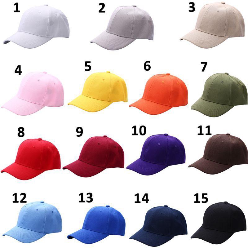 Mũ Lưỡi Trai Màu Trơn Unisex