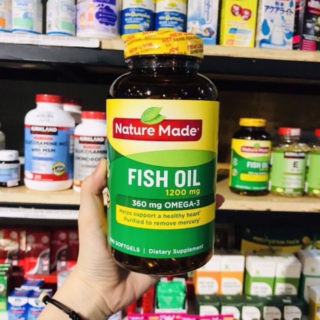 DẦU CÁ OMEGA 3 Nature Made - FISH OIL 1200mg (200 viên)