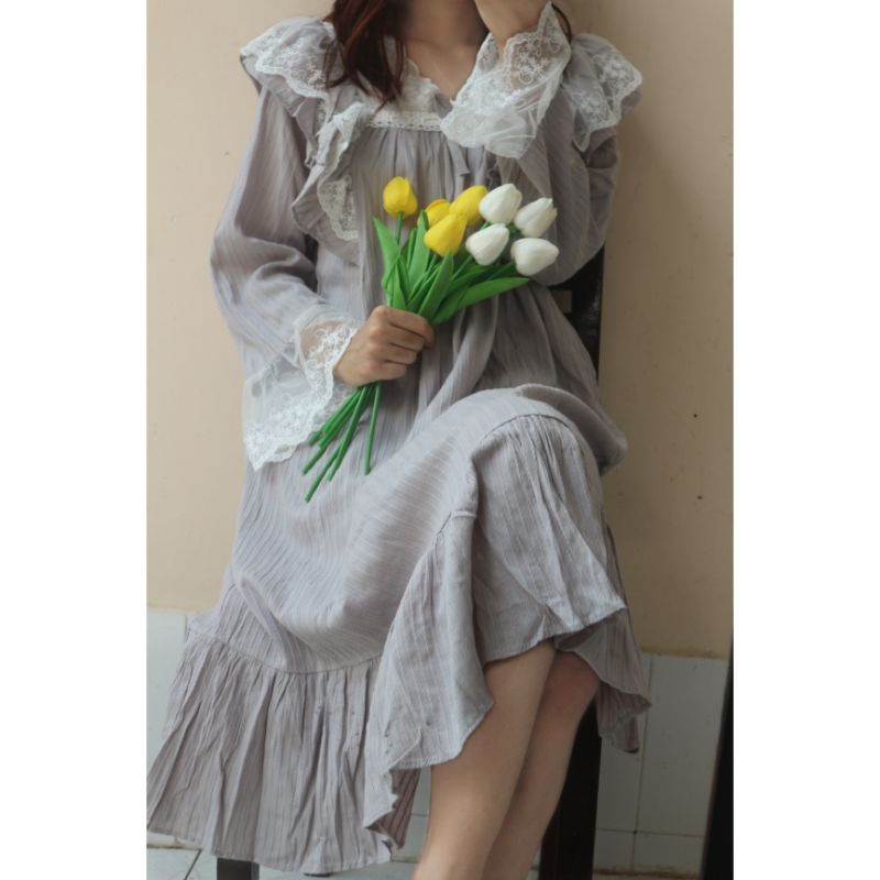 Đầm ngủ / mặc nhà pijama dài ulzzang order