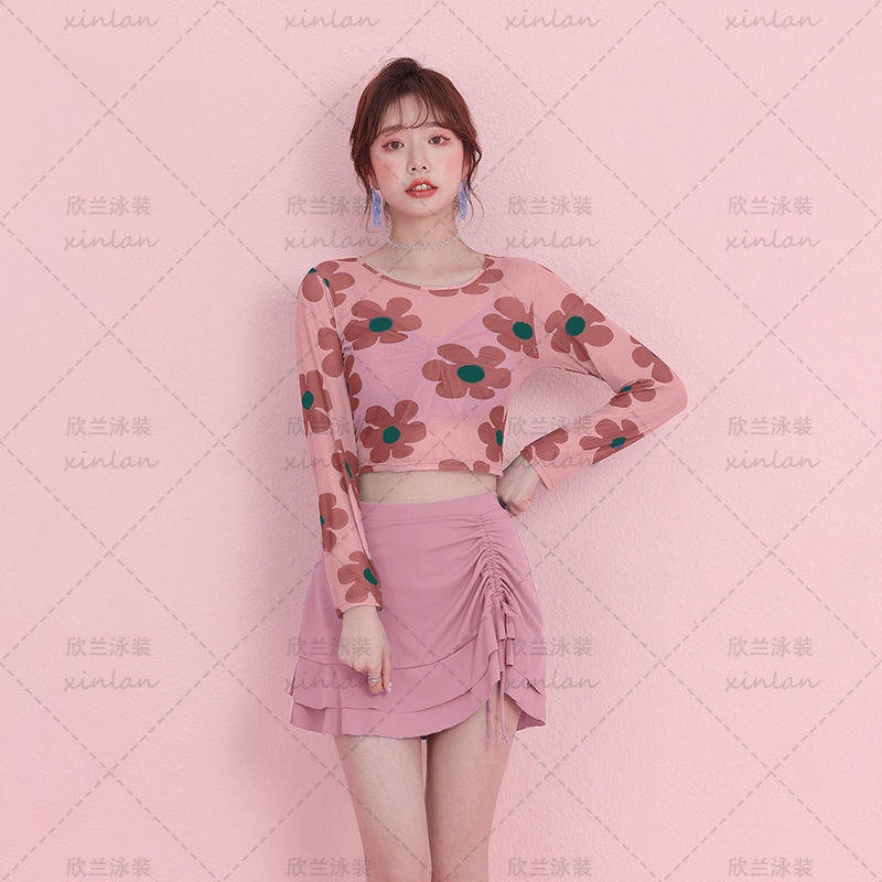 Bộ Đồ Bơi Áo Tay Dài Phối Quần Dài Thiết Kế Quyến Rũ Cho Nữ | BigBuy360 - bigbuy360.vn