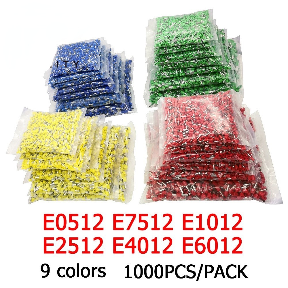Set 1000 Đầu Nối Dây Điện E0512 E7512 E1012 E1512 E2512