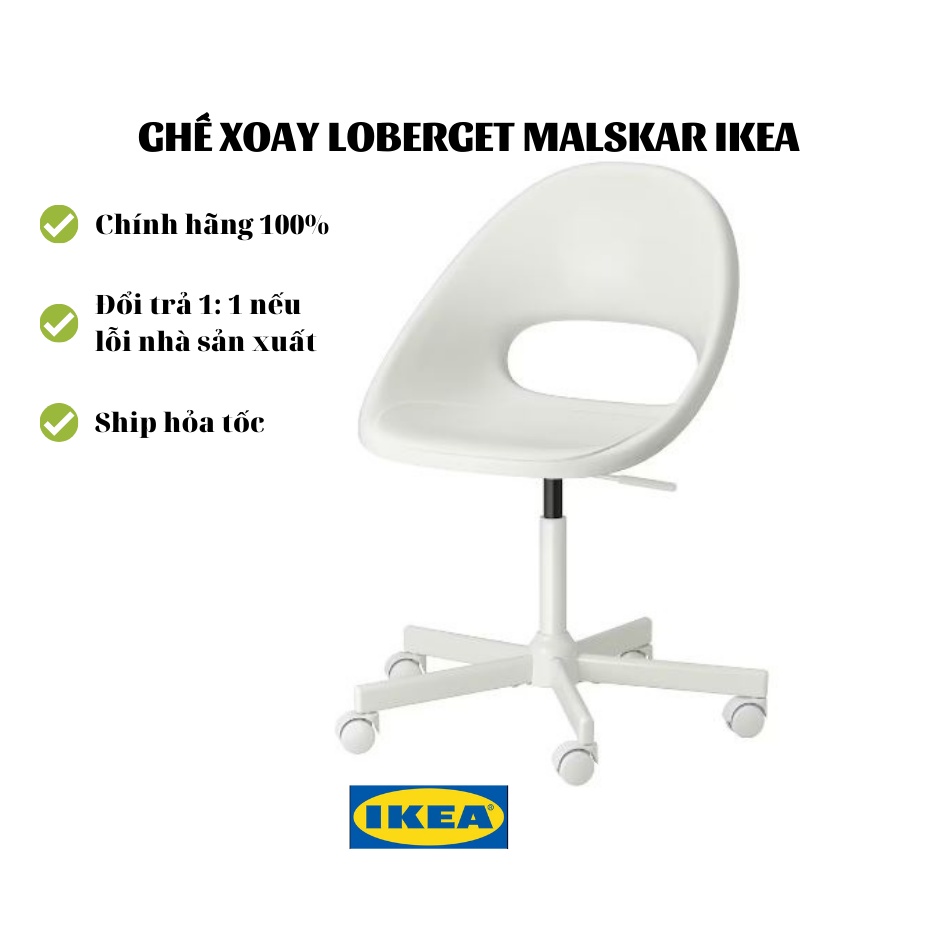  GHẾ XOAY LOBERGET MALSKAR IKEA TRẮNG