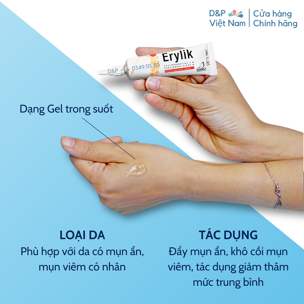 [ Hàng Pháp ] Erylik Giảm Mụn Ngừa Thâm Trứng Cá, Mụn Ẩn, Mụn Đầu Đen, 30g nhập khẩu chính hãng | BigBuy360 - bigbuy360.vn