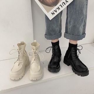 (HÀNG ORDER) Boots cổ thun buộc dây ulzzang