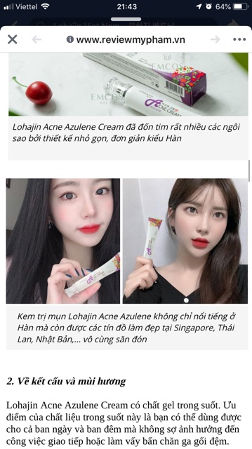 Kem mụn Lohajin_Azulene_Acne_cream | BigBuy360 - bigbuy360.vn