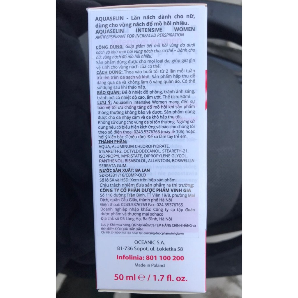 AQUASELIN NỮ - MUA 2 CHAI 50ML TẠNG 1 CHAI 20 ML Lăn nách, khử mùi dành cho nữ đến từ BA LAN | BigBuy360 - bigbuy360.vn