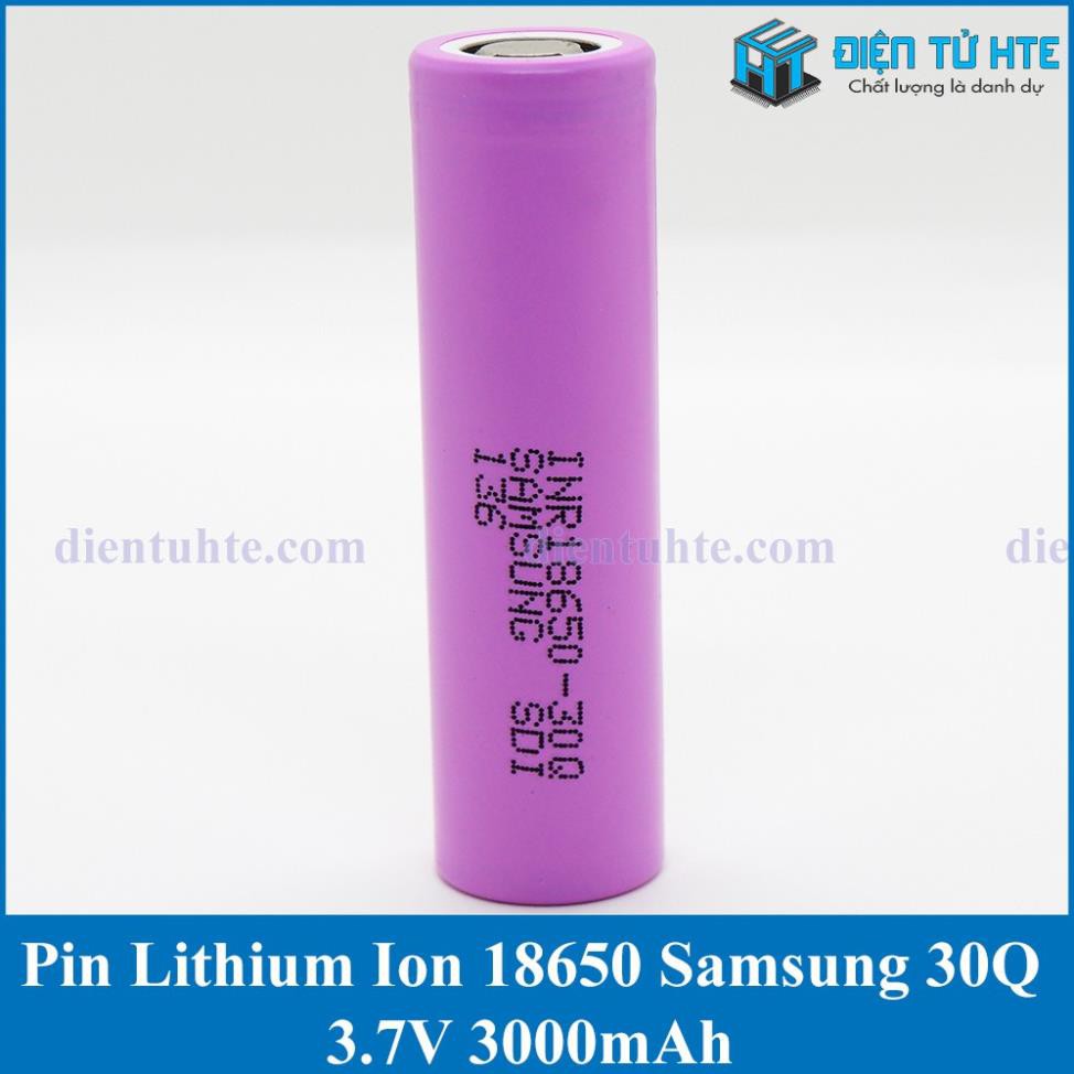 Pin Li-Ion 18650 SAMSUNG INR18650 30Q 3000mAh dòng xả cao 25A [HTE Quy Nhơn CN2]