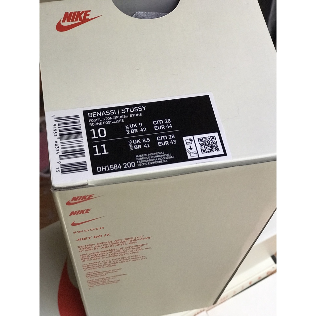 Dép Stussy x Nike season 22 màu kem