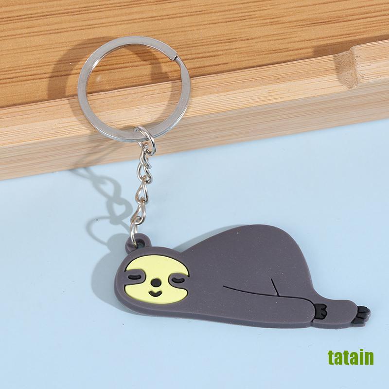 Móc Chìa Khóa / Điện Thoại Hình Chú Lười Bằng Pvc Độc Đáo Diy