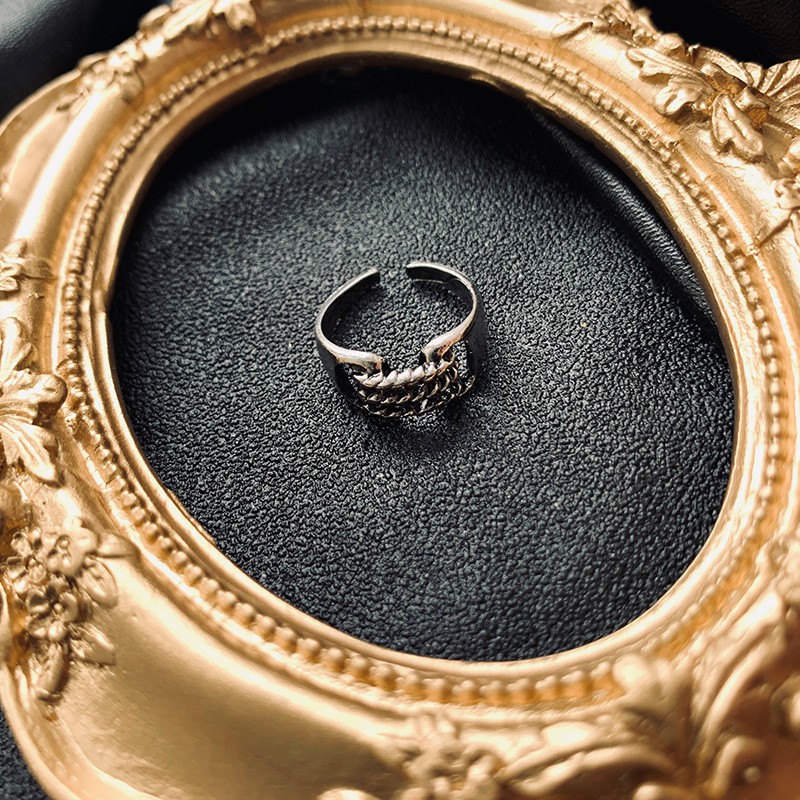 Nhẫn đơn giản có thể điều chỉnh phong cách hiphop thời trang cá tính