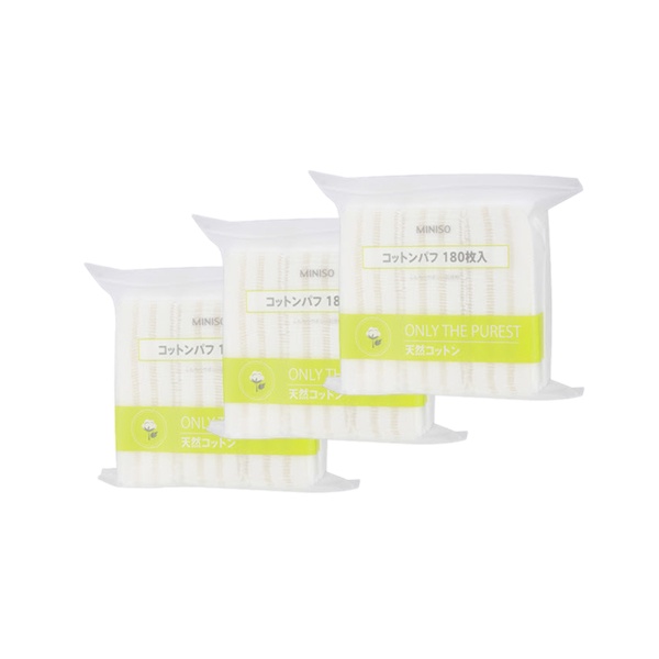 Bông tẩy trang 180 miếng, 1000 miếng cotton pad Miniso Nhật BTT09