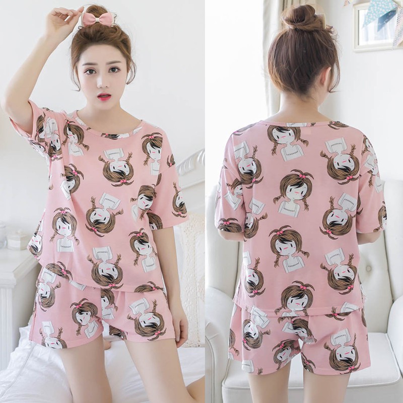 Bộ đồ mặc nhà cotton thun sữa thoáng mát BG01