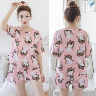 Bộ đồ mặc nhà cotton thun sữa thoáng mát BG01
