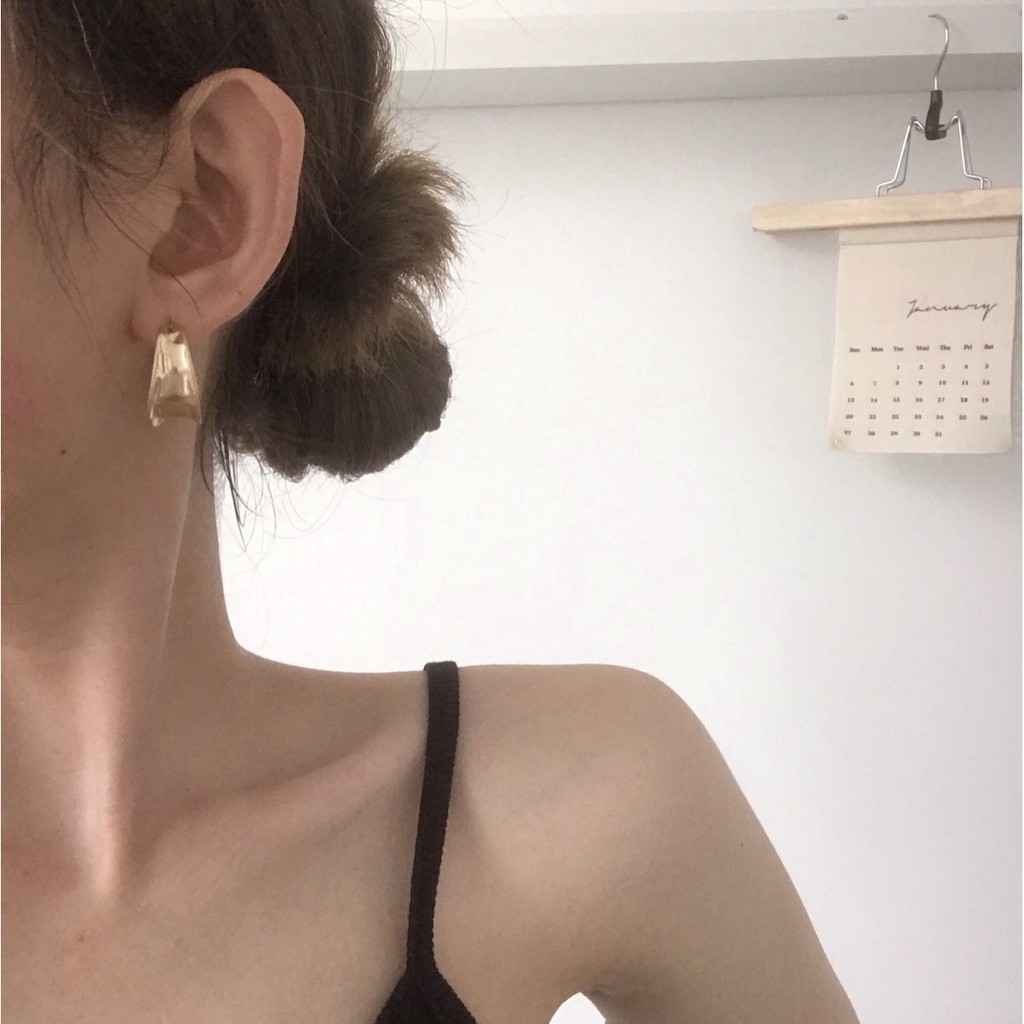 Khuyên Tai Thiết Kế Hình Mặt Trăng Phong Cách Retro A728