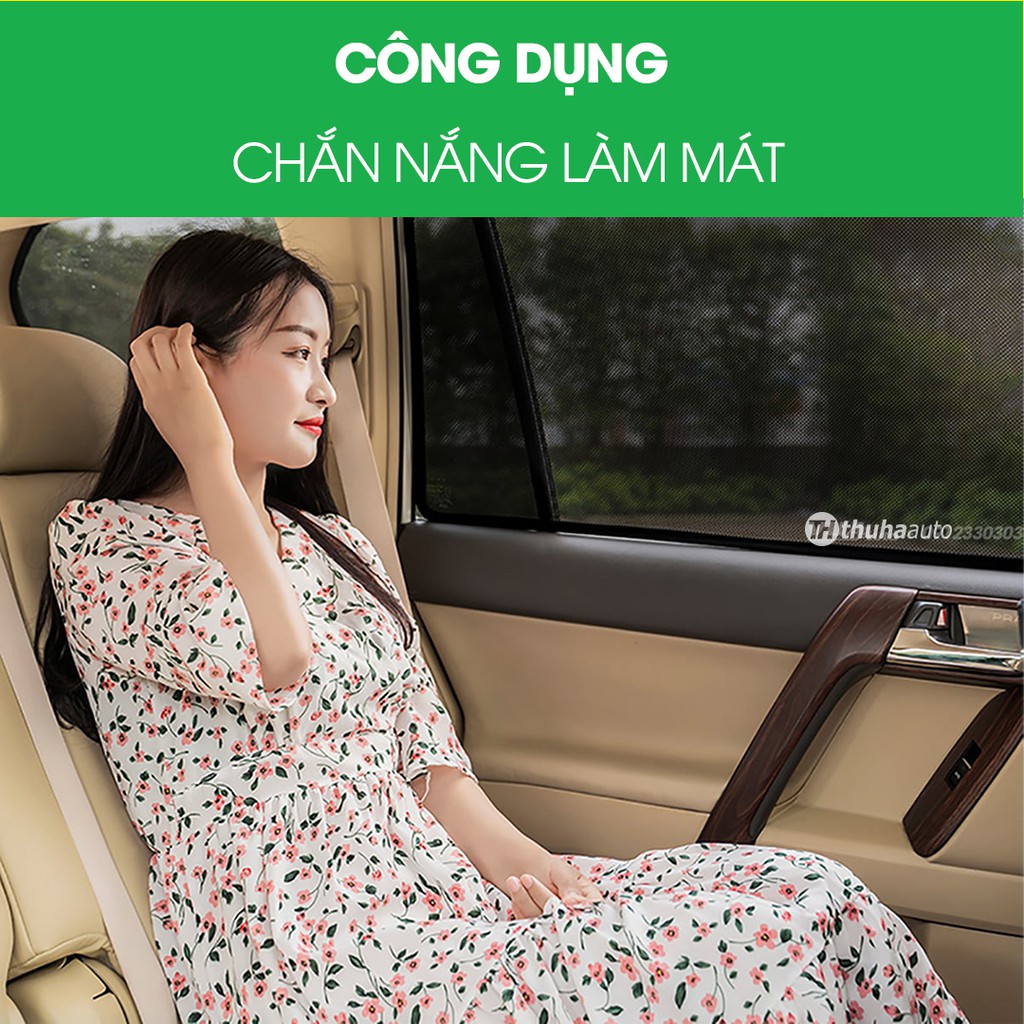 Rèm che nắng nam châm 4 cửa xe ô tô lắp đặt dễ dàng thiết kế theo từng form xe