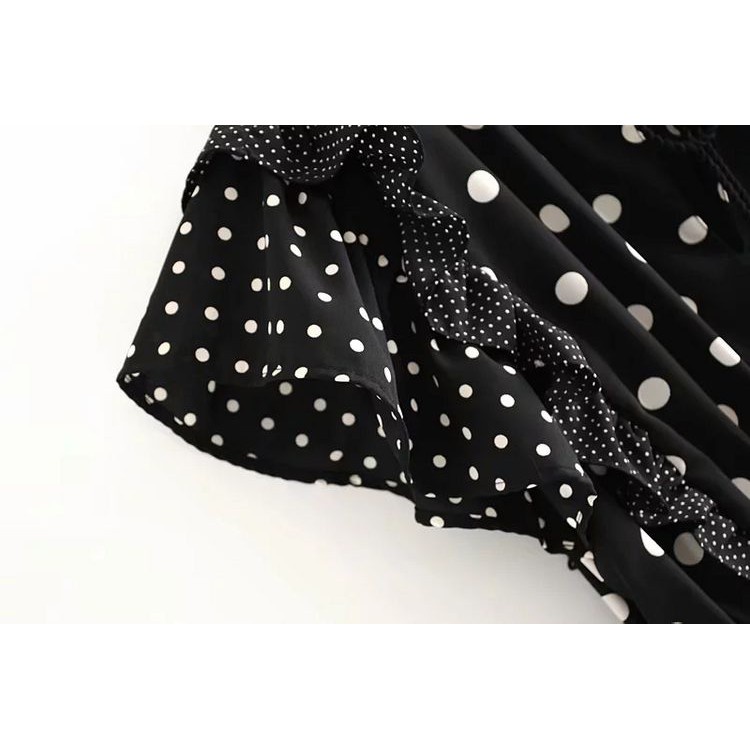 VIP Đầm ZARA bi xếp ly tiểu thư cực đẹp DB7BTG5N6