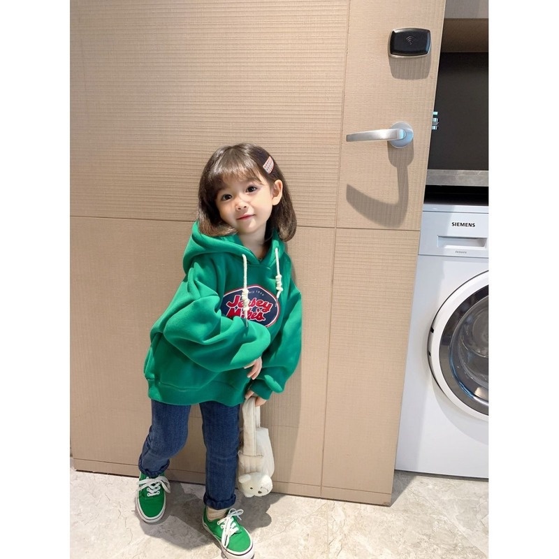 Áo hoodie form rộng phong cách hàn quốc cho bé