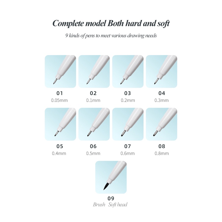 Bút kim Angel Mark đánh dấu vẽ móc phác tạp chí nghệ thuật chuyên nghiệp cho học sinh