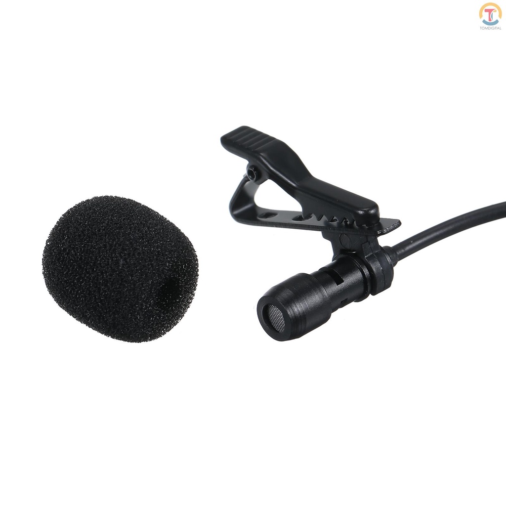 Lavalier Microphone Professional Camera Microphone Mobile Microphone for SLR Interview Conference Recording Video Blog Omnidirectional Lapel Microphone with 2m Audio Extension Cable and 3.5mm Adaptor