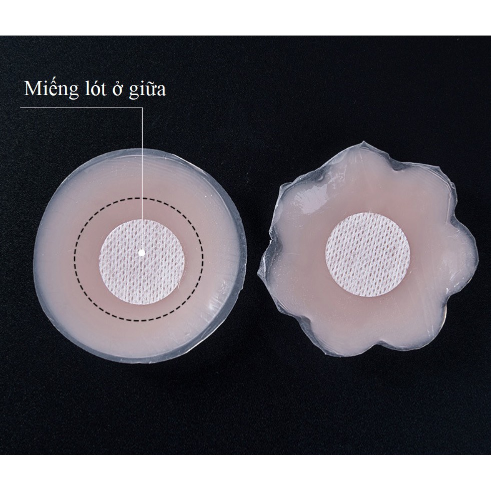 10 Miếng dán ngực, dán ti silicon dùng nhiều lần, nhỏ gọn, tiện lợi, thay áo ngực (MS 01001) Anna Shop