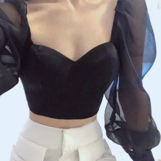 (Suclothing) Candy top - Áo croptop lụa nhũ thiết kế cao cấp