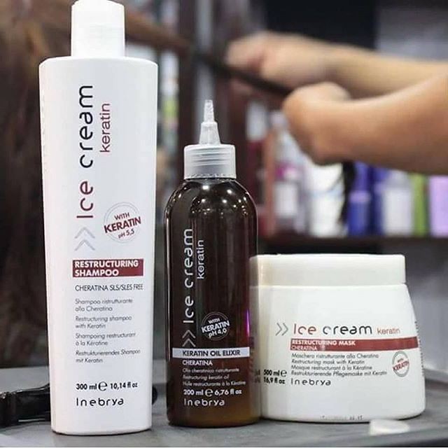 Dầu gội cho tóc yếu Keratin Inebrya Restructuring Shampoo 300ml