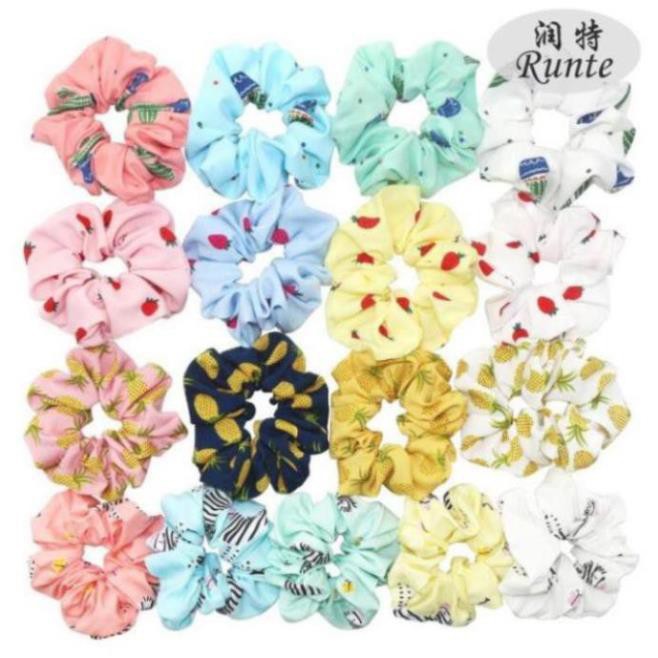 ( giá sỉ ) dây cột tóc vải scrunchies