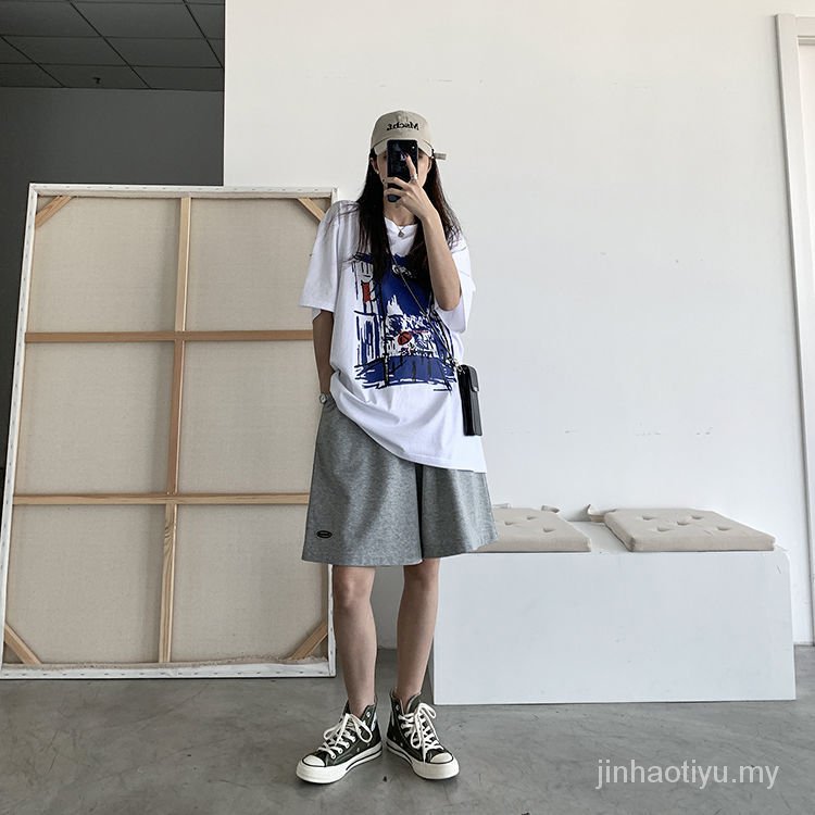 Quần Short Thể Thao Ống Rộng Lưng Cao Co Giãn Thời Trang Mùa Hè Cho Nữ 2021 | BigBuy360 - bigbuy360.vn