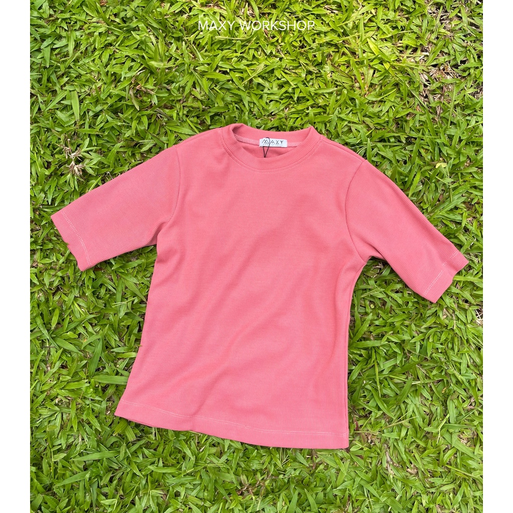 Áo thun knitted form ôm dáng update thêm nhiều màu mới siêu xinh knitted basic tee Maxy Workshop
