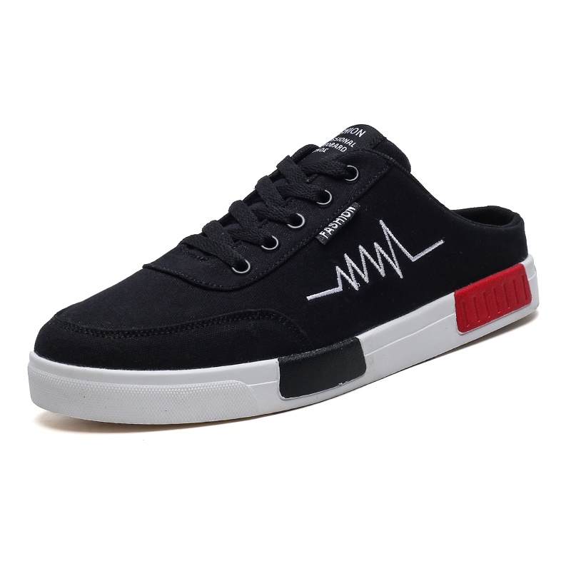 Giày lười vải canvas gọn nhẹ thoáng khí thoải mái thời trang cho nam 9166