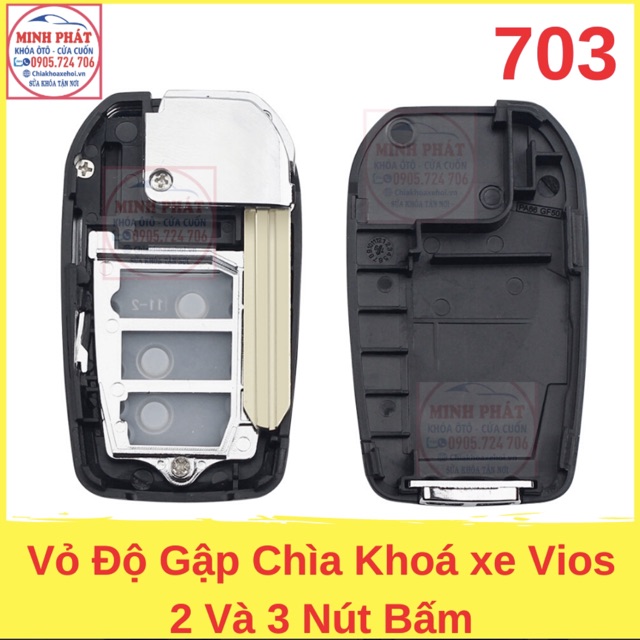 Vỏ Độ Gập Chìa Khoá Xe Toyota Yaris Vios 2017 – 2020