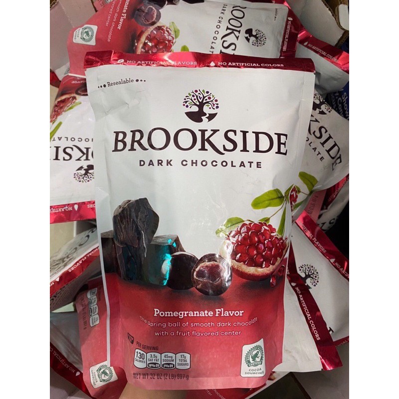 Socola đen nhân lựu đỏ Brookside Dark Chocolate Pomegranate 907g