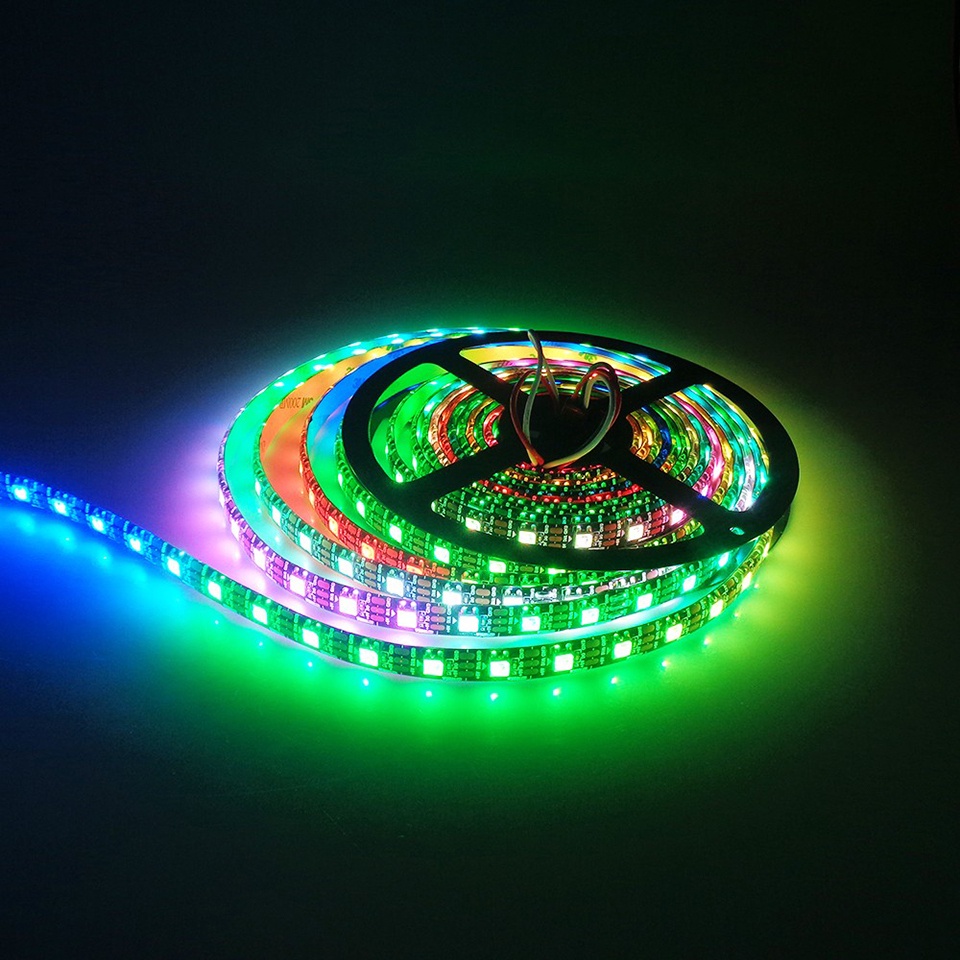 Cuộn Dây Đèn led Trang Trí 1-5m WS2812B 60 pixels/leds/m Smart 5050 RGB 5050 RGB/Trắng PCB/WS2812 IC;IP30/IP65/IP67 DC5V