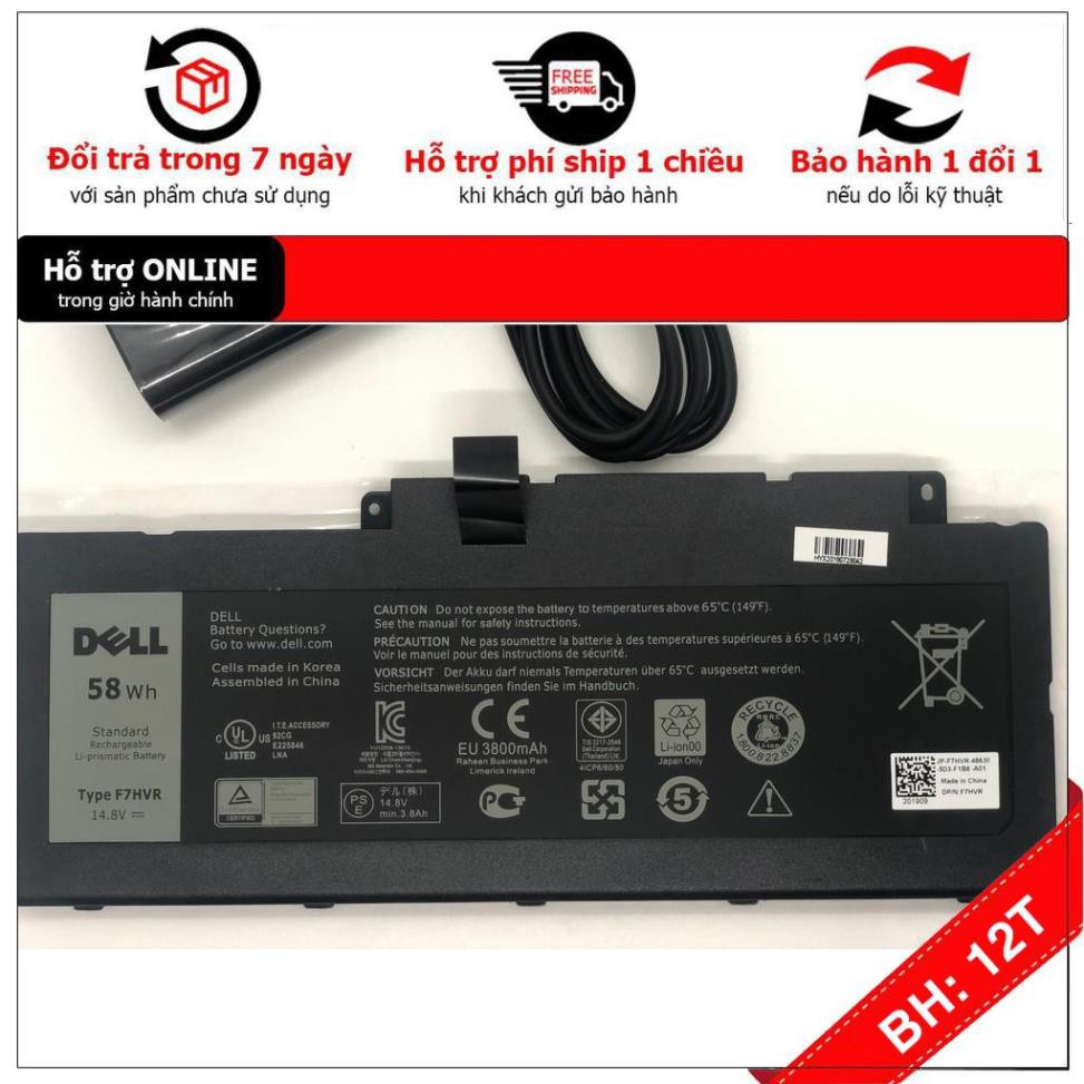 [BH12TH] Pin Laptop Dell Inspiron 15 7537 Dell Insprion 17 7737 Series Mã Pin F7HVR -56Wh Hàng có logo Dell – .