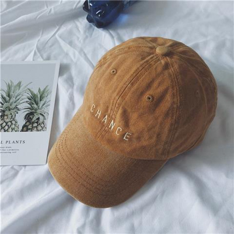 Mũ lưỡi trai denim thêu chữ phong cách Hàn Quốc