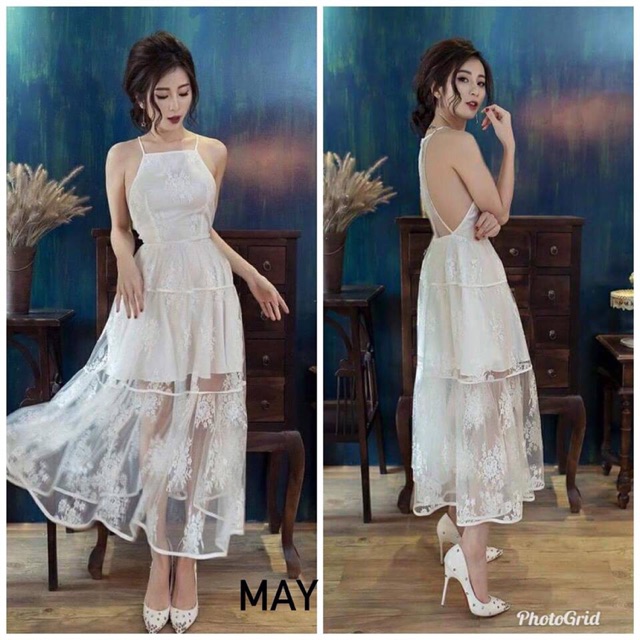 Đầm maxi ren 2 dây May
