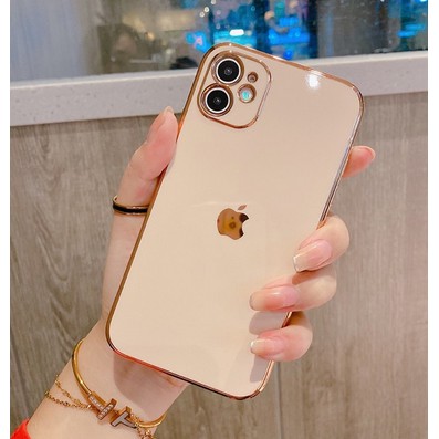 Ốp lưng iphone, viền xi dẻo mạ vàng độ iphone 12 cho plus/7/7plus/8/8plus/x/xs/xs max/11/11 promax