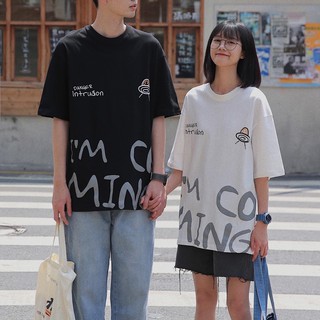 áo thun nữ im coming size m,l oversize unisex siêu đẹp tay lỡ form rộng cotton DƯ TÚ LỆ