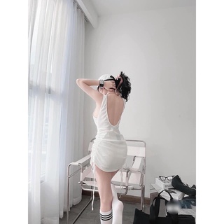 [ Ảnh thật ] Đầm 2 dây rút eo - đầm body hở lưng rút eo