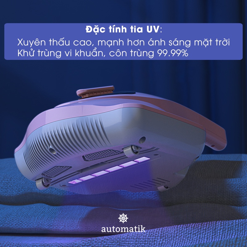 Máy Hút Bụi Giường Nệm, Sofa, Chăn Ga Gối Đệm, Lông Chó Mèo, Diệt Khuẩn, Khử Trùng Tia UV - Automatik